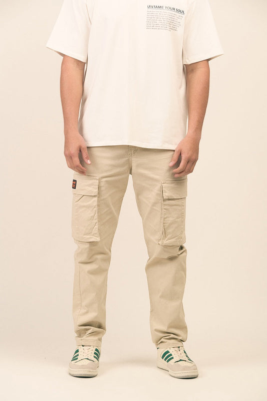 CARGO HK  BEIGE BOTA RECTA