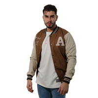 CHAQUETA LV POLIURETANO CAFE MANGA BEIGE