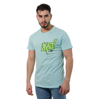 CAMISETA AZUL CLARA ESTAMPADO SKATE
