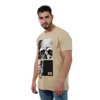 CAMISETA FI  BEIGE ESTAMPADO CALAVERA