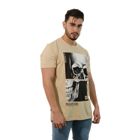 CAMISETA FI  BEIGE ESTAMPADO CALAVERA