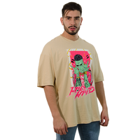CAMISETA DN OVERSIZE BEIGE ESTAMPADO ALIEN