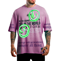 CAMISETA ST OVERSIZE LILA TRANSFORM NEON