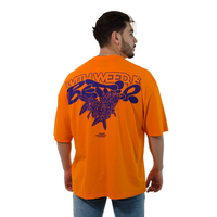 CAMISETA DN OVERSIZE NARANJA ESTAMPADO NEED WEED