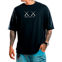 CAMISETA ST OVERSIZE NEGRA KAWS AZUL