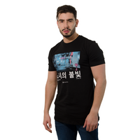 CAMISETA CR NEGRA LETRAS CHINAS