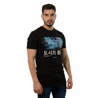 CAMISETA CR NEGRA LETRAS CHINAS