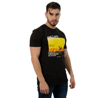 CAMISETA CR NEGRA SURF ATARDECER