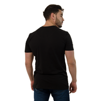 CAMISETA CR NEGRA SURF ATARDECER