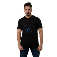 CAMISETA CR NEGRA CALAVERA MORADA