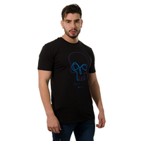 CAMISETA CR NEGRA CALAVERA MORADA