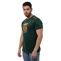 CAMISETA VERDE OSCURO ESTAMPADO OSO