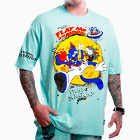 CAMISETA ST OVERSIZE VERDE CLARO SCRATCHY