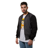 CHAQUETA BESIBOLERA GRIS