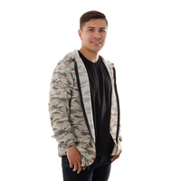 CHAQUETA ROMPEVIENTOS CAMPUFLADA CAPOTA