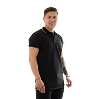 POLO HK NEGRA CUELLO TEJIDO