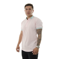 POLO HK ROSADA CUELLO TEJIDO