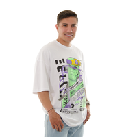 CAMISETA DN OVERSIZE BLANCA ESTAMPADO ALLIENS