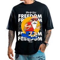 CAMISETA ST OVERSIZE NEGRA ROSHI FREEDOM