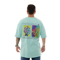 CAMISETA HK OVERSIZE VERDE MENTA ESTAMPADO MONUMENT