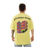CAMISETA HK OVERSIZE VERDE NEON ESTAMPADO INSOMNIO