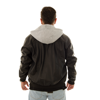 CHAQUETA LV POLIURETANO NEGRA CAPOTA