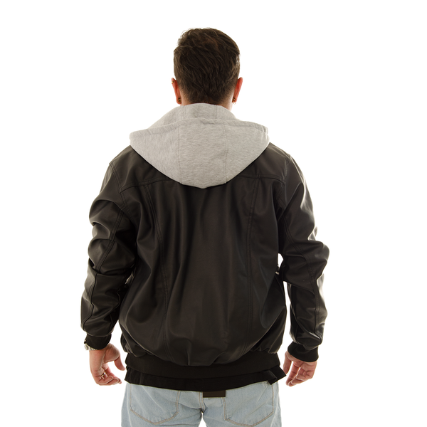 CHAQUETA LV POLIURETANO NEGRA CAPOTA – HOOKS