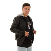 CHAQUETA LV POLIURETANO NEGRA CAPOTA