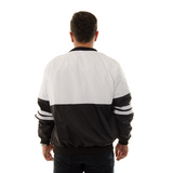 CHAQUETA MR BEISBOLERA IMPERMEABLE BLANCA CON NEGRO