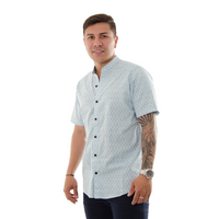 CAMISA HK MANGA CORTA ESTAMPADO AZUL
