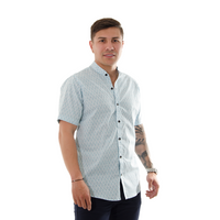 CAMISA HK MANGA CORTA ESTAMPADO AZUL