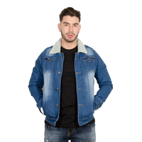 CHAQUETA JEAN EP AZUL MEDIO CUELLO OVEJERO