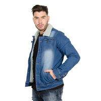 CHAQUETA JEAN EP AZUL MEDIO CUELLO OVEJERO
