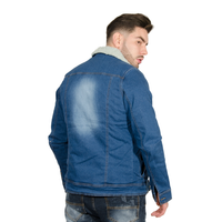 CHAQUETA JEAN EP AZUL MEDIO CUELLO OVEJERO
