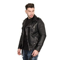 CHAQUETA LV POLIURETANO NEGRA BIKER