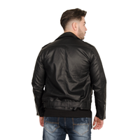 CHAQUETA LV POLIURETANO NEGRA BIKER