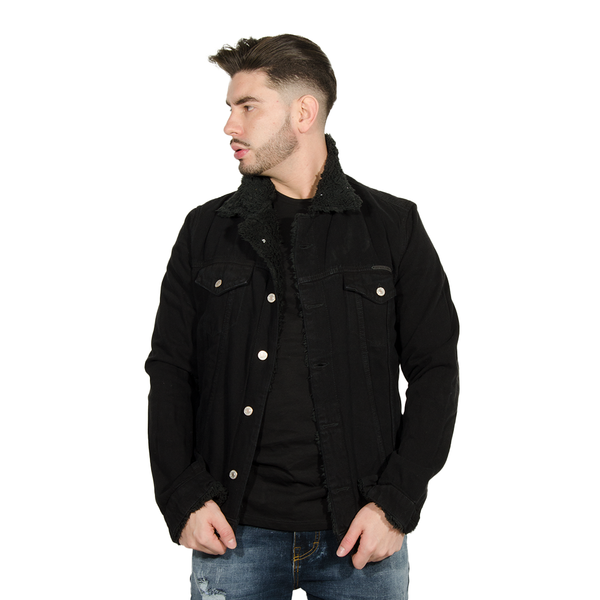 CHAQUETA JEAN CF NEGRA OVEJERA 163