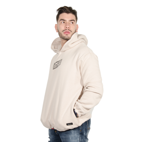 BUZO HK OVERSIZE CAPOTA BEIGE TUPAC