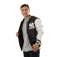 CHAQUETA LV POLIURETANO NEGRA YANKEES